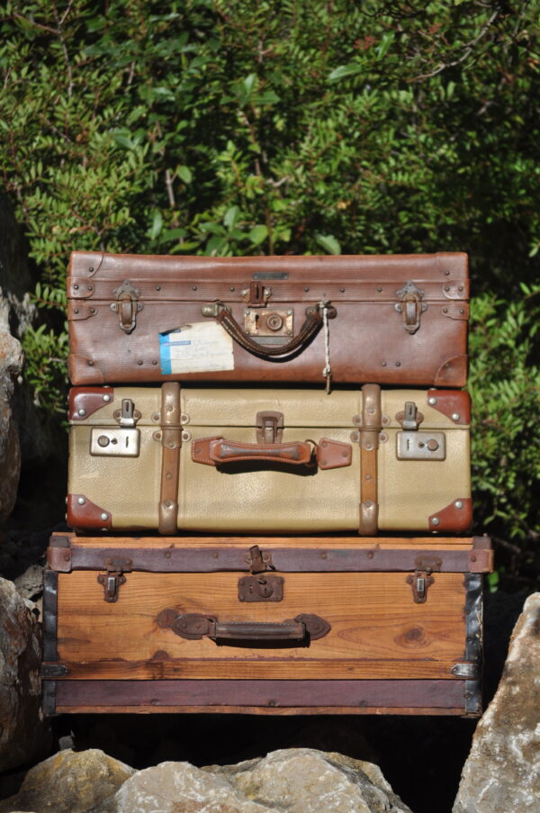 Trio valise marron