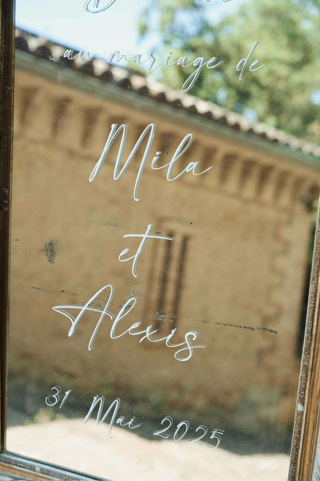 Miroir doré #2 personnalisé